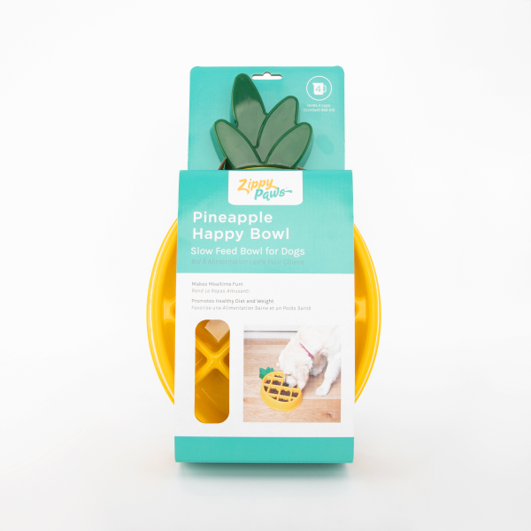 Zippy Paws Happy Bowl Slow Feeder - Pineapple