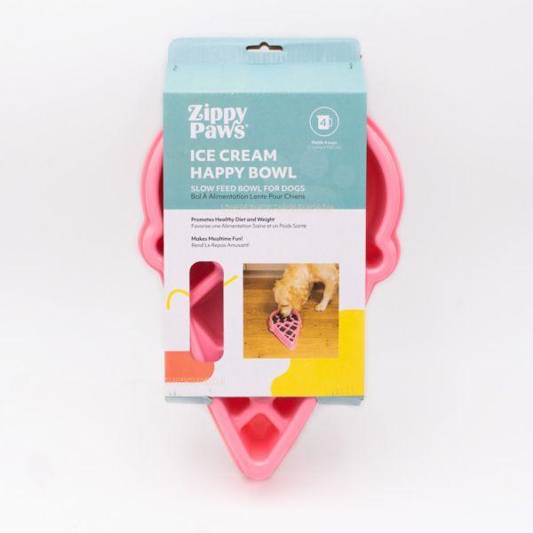 Zippy Paws Happy Bowl Slow Feeder - Ice Cream
