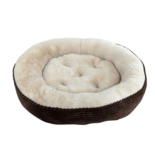 SleepZone Luxe Round Rib Corduroy 31″ Chocolate
