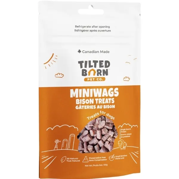 TiltedBarn MINIWAGS Bison Treats 100g