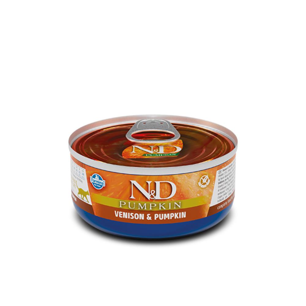 Farmina N&D PUMPKIN Venison and Pumpkin Recipe Canned 2.5oz - Cat Food