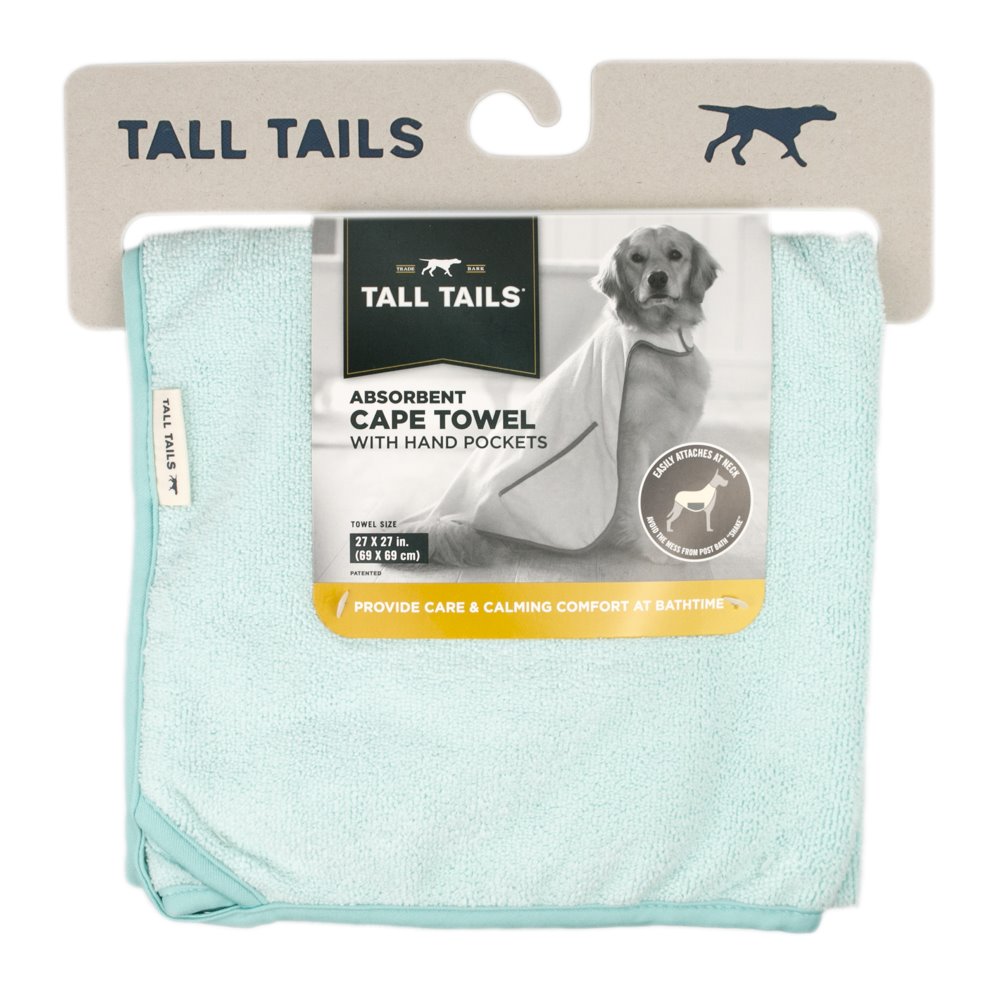 Tall Tails 27x27 Blue Cape Towel