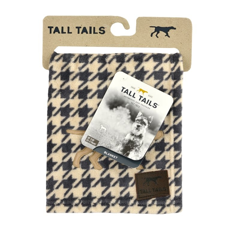 Tall Tails Houndstooth Fleece Blanket 20x30