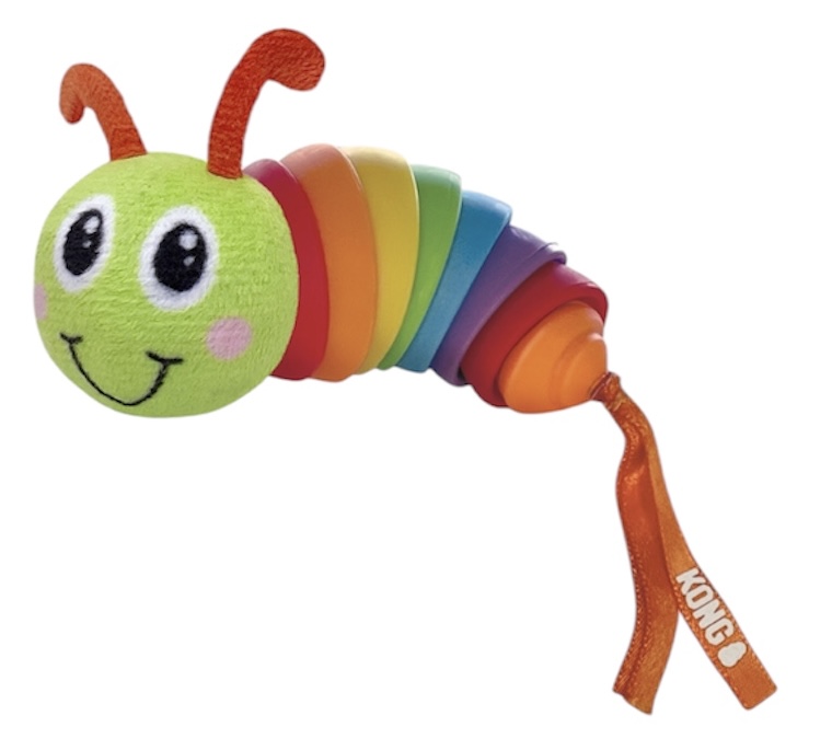 KONG Bat-A-Bout Clackz Caterpillar Cat Toy