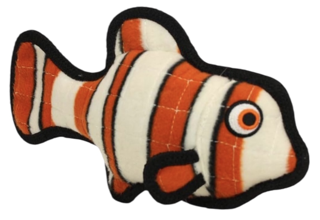 Tuffy Ocean Creature Junior Fish Dog Toy - Orange