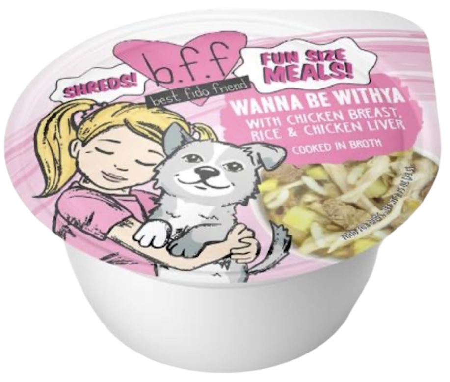 BFF WANNA BE WITHYA  with Chicken Breast, Rice & Chicken Liver 2.75oz - Dog Food