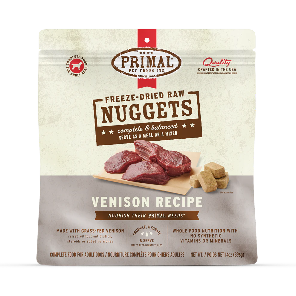 Primal Freeze-Dried Nuggets Venison Formula 14oz - Dog Food