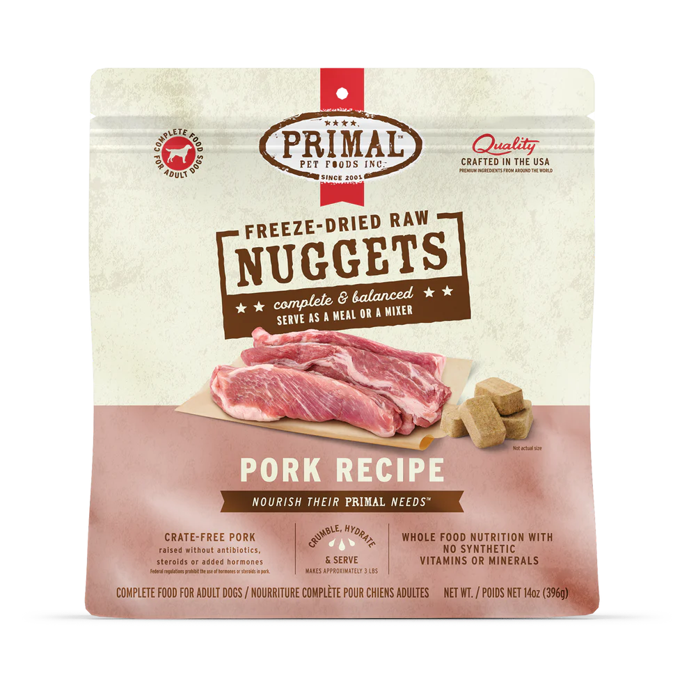 Primal Freeze-Dried Nuggets Pork Formula 14oz - Dog Food