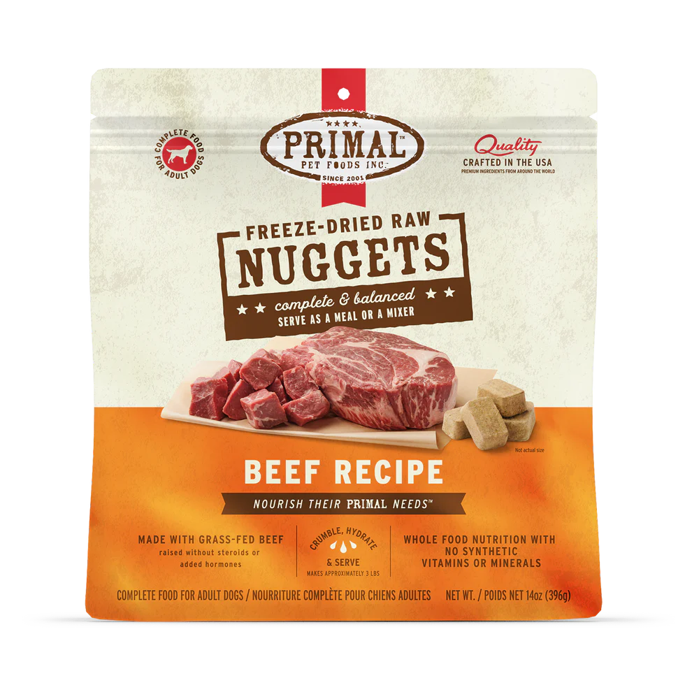 Primal Freeze-Dried Nuggets Beef Formula 14oz - Dog Food
