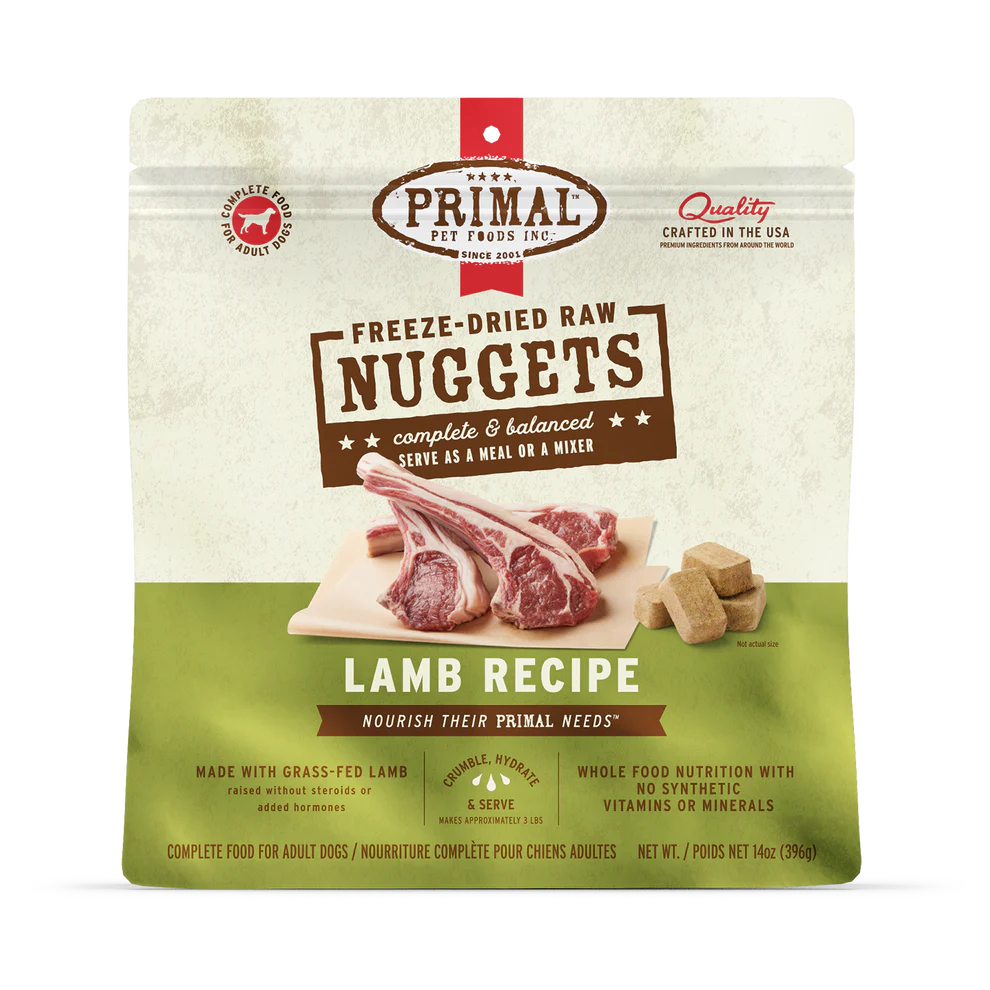 Primal Freeze-Dried Nuggets Lamb Formula 14oz - Dog Food