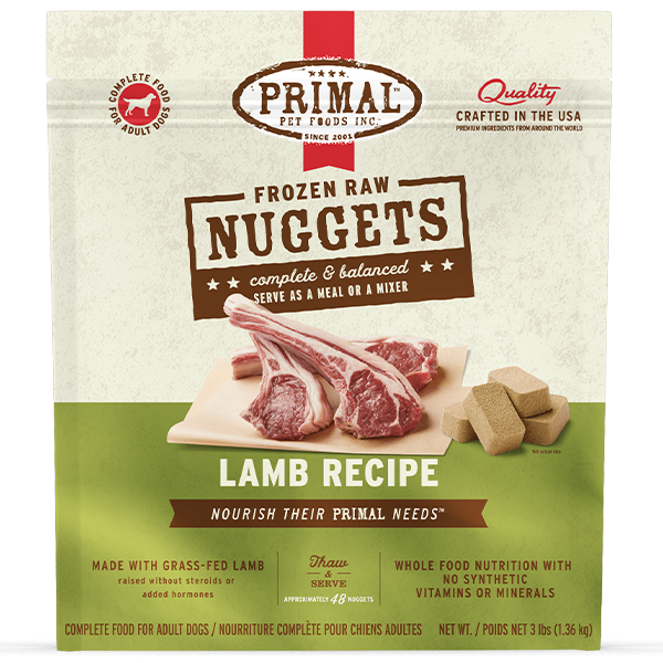 Primal Frozen Raw Lamb 3lb - Dog Food