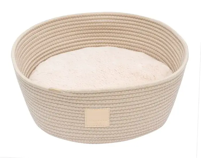 FuzzYard Rope Basket Bed - Sandstone