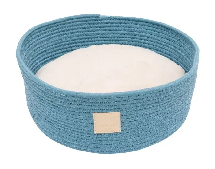 FuzzYard Rope Basket Bed - French Blue