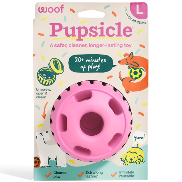 Woof Pet Pupsicle Toy (Pink) - Large