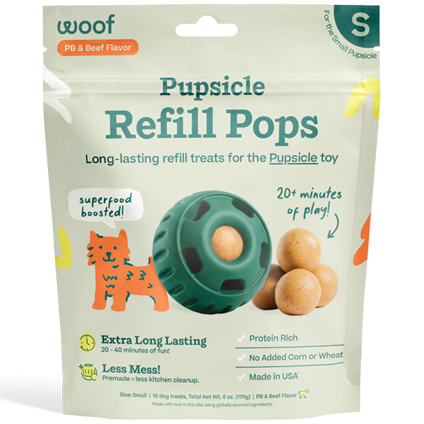 Woof Pet Pupsicle Pops Beef & Peanut Butter - Small