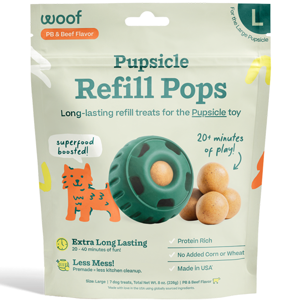 Woof Pet Pupsicle Pops Beef & Peanut Butter - Large