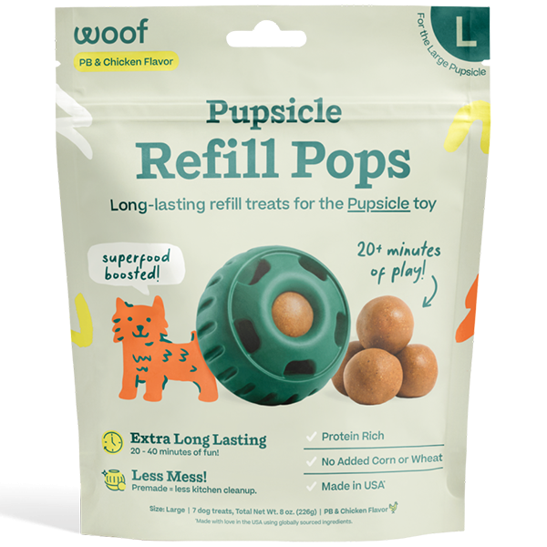 Woof Pet Pupsicle Pops Chicken & Peanut Butter - Large