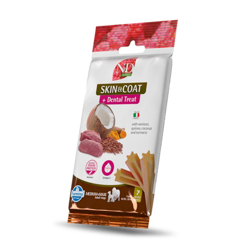 Farmina N&D Dental Treat - Skin and Coat Venison (Med/Maxi)