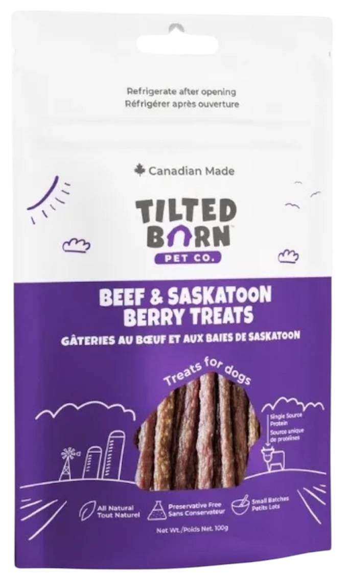 TiltedBarn Beef & Saskatoon Berry Treats 100g
