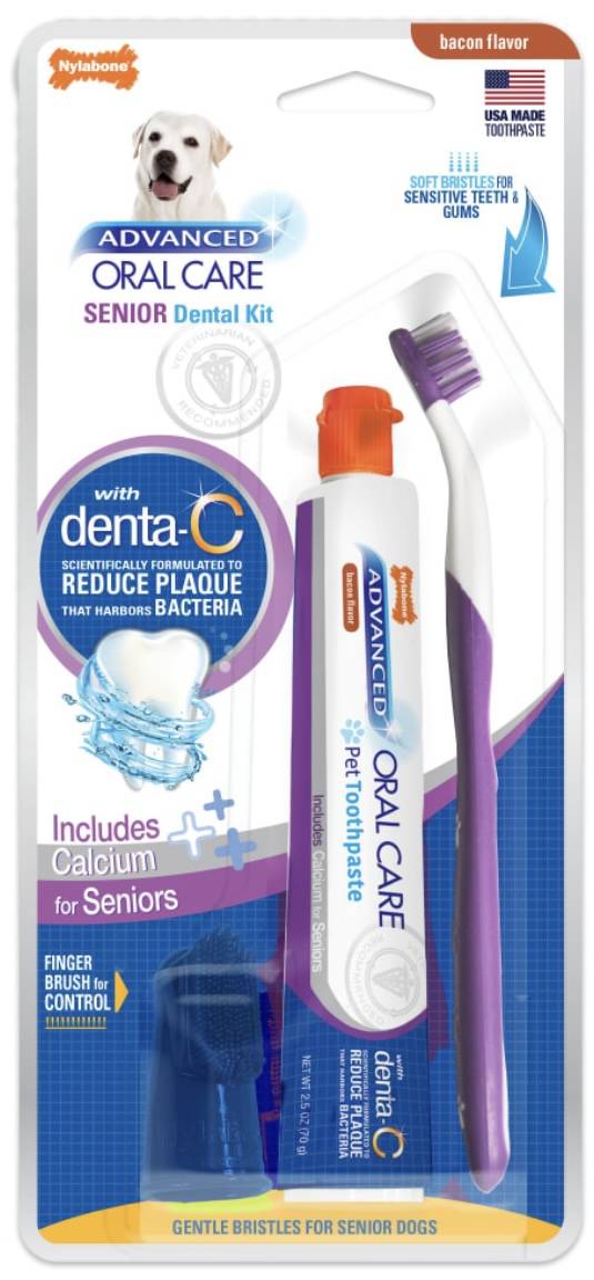 Nylabone Advanced Oral Care Dental Kit for Senior and Small Dogs