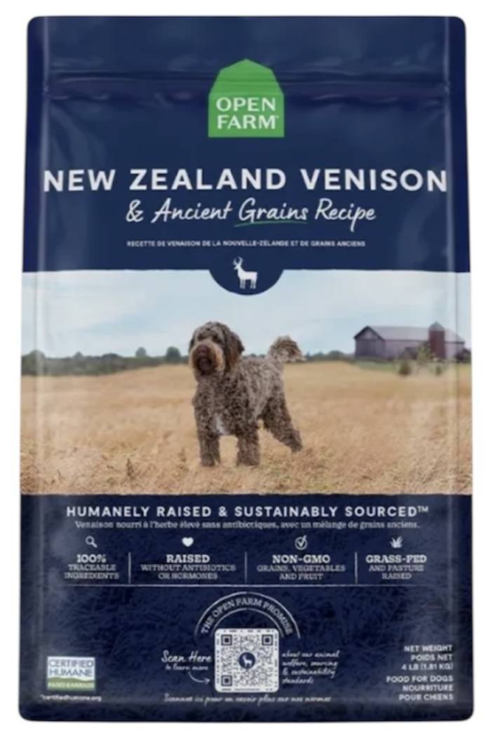 Open Farm New Zealand Venison & Ancient Grains Dog Food 4lb