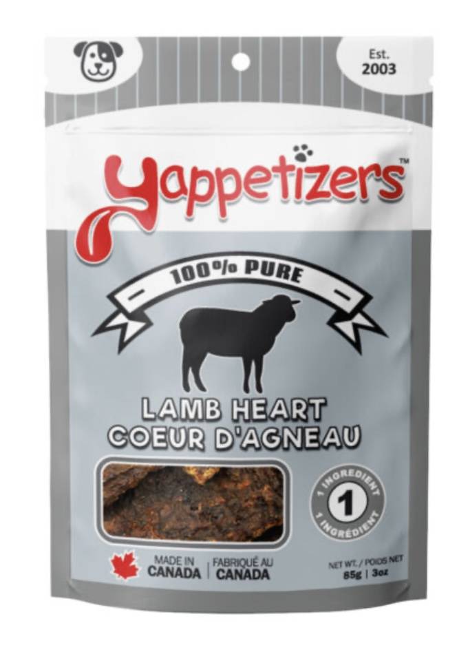 Yappetizers Dehydrated Lamb Heart Dog Treat 3.5oz