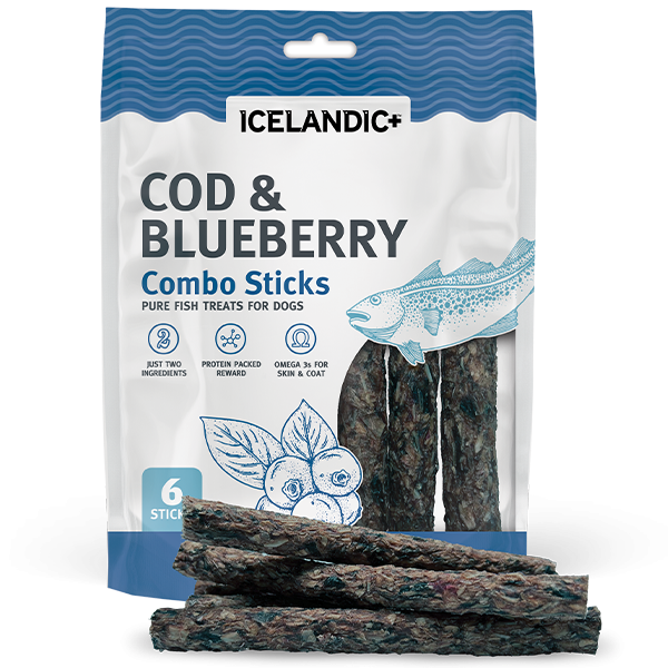 Icelandic Cod & Blueberry Stick 2oz