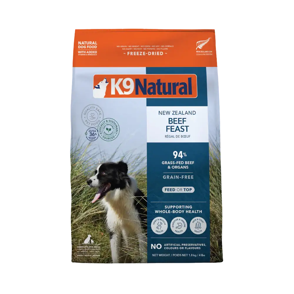 K9 Natural Freeze Dried Beef Feast 3.5oz