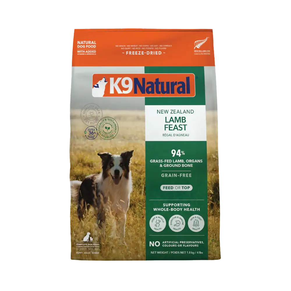 K9 Natural Freeze Dried Lamb Feast 3.5oz