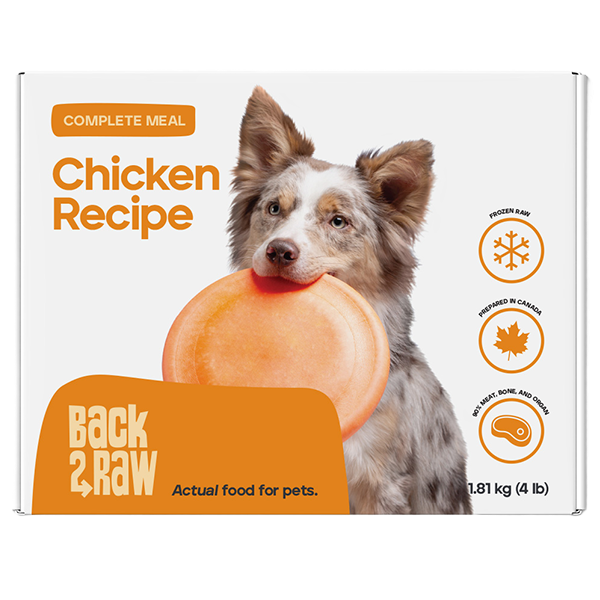 Back2Raw Dog Complete Chicken 4lb (1lb x 4 Packs)