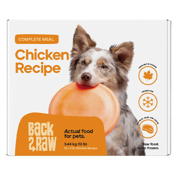 Back2Raw Dog Complete Chicken 12lb (1lb x 12 Packs)