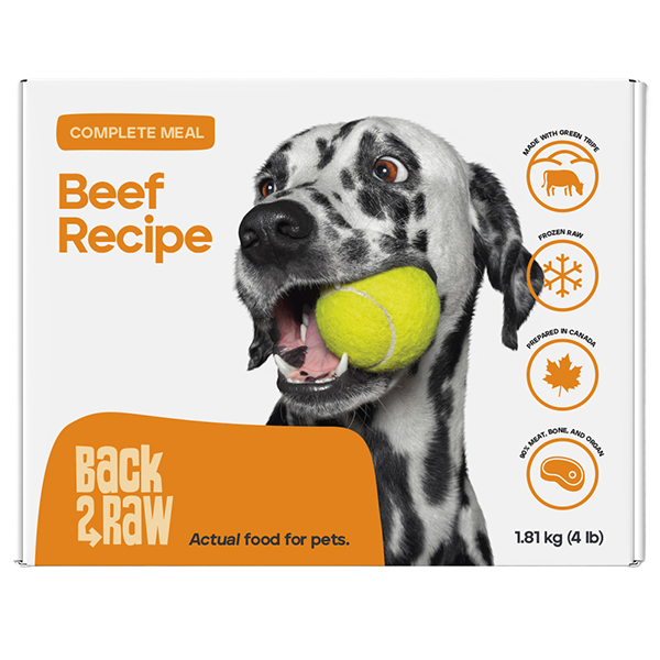 Back2Raw Dog Complete Beef 4lb (1lb x 4 Packs)
