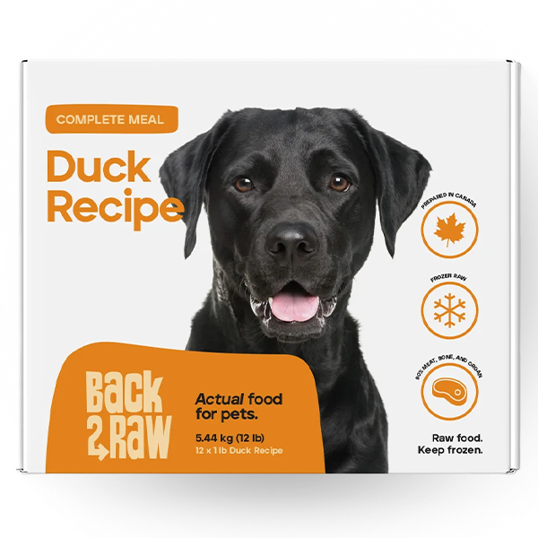 Back2Raw Complete Meal Duck Recipe Frozen Dog Food, 12-lb (Size: 12-lb)