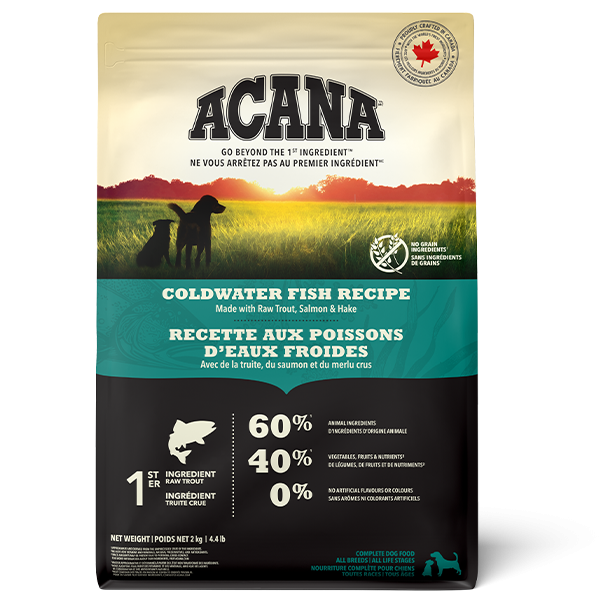 ACANA Coldwater Fish Grain-Free Dry Dog Food (CA), 2-kg (Size: 2-kg)