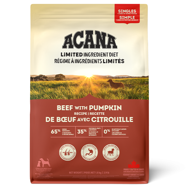ACANA Singles Limited Ingredient Diet Beef with Pumpkin Grain-Free Dry Dog Food 4lb