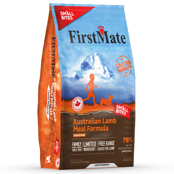 FirstMate Limited Ingredient Diet Australian Lamb Meal Small Bites Grain-Free Dry Dog Food, 12-lb