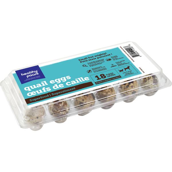 Healthy Paws Frozen Quail Eggs for Dogs & Cats, 18-pk