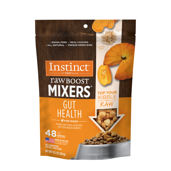 Instinct Raw Boost Mixers Gut Health Freeze-Dried Dog Food Topper, 12.5-oz