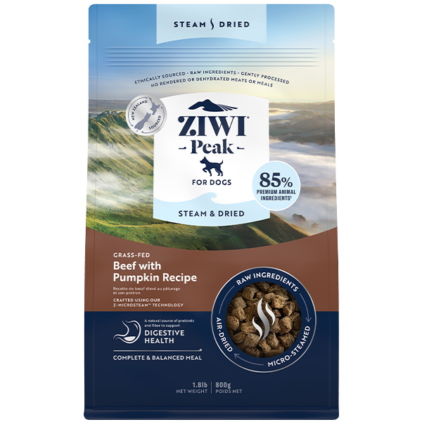 ZIWI Peak Steam & Dried Beef with Pumpkin Recipe Air-Dried Dog Food, 1.8-lb|800-gram