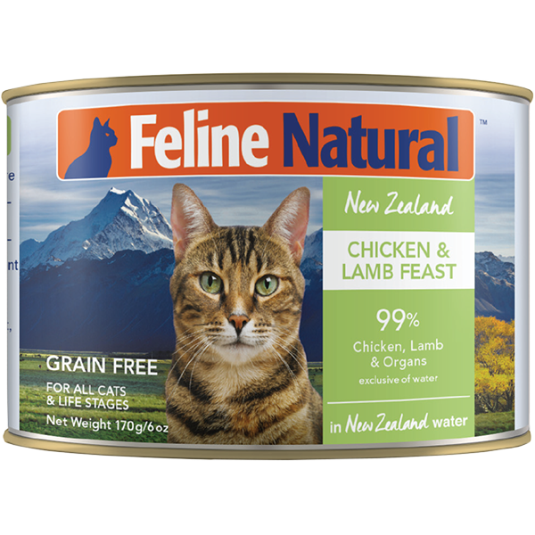 Feline Natural Chicken & Lamb Feast Grain-Free Wet Cat Food Can, 6-oz|170-gram (Size: 6-oz|170-gram)
