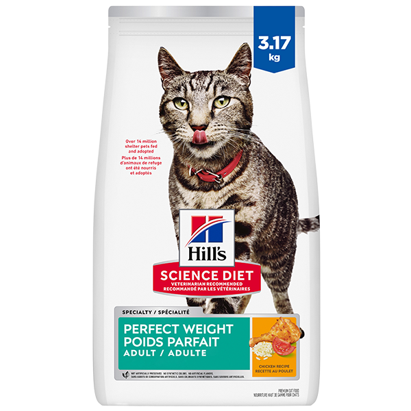 Hill's Science Diet Adult Perfect Weight Dry Cat Food, 7-lb