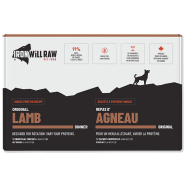 Iron Will Raw Dog Original Lamb 12lb (1lb x 12 Packs)